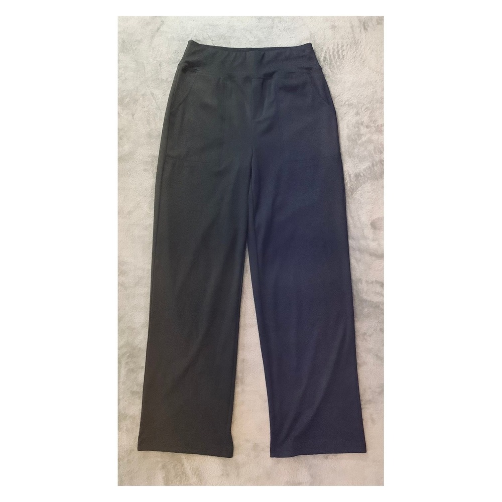 UVN Women's Wide Leg Yoga Pants Black M High‎ Waist Pockets